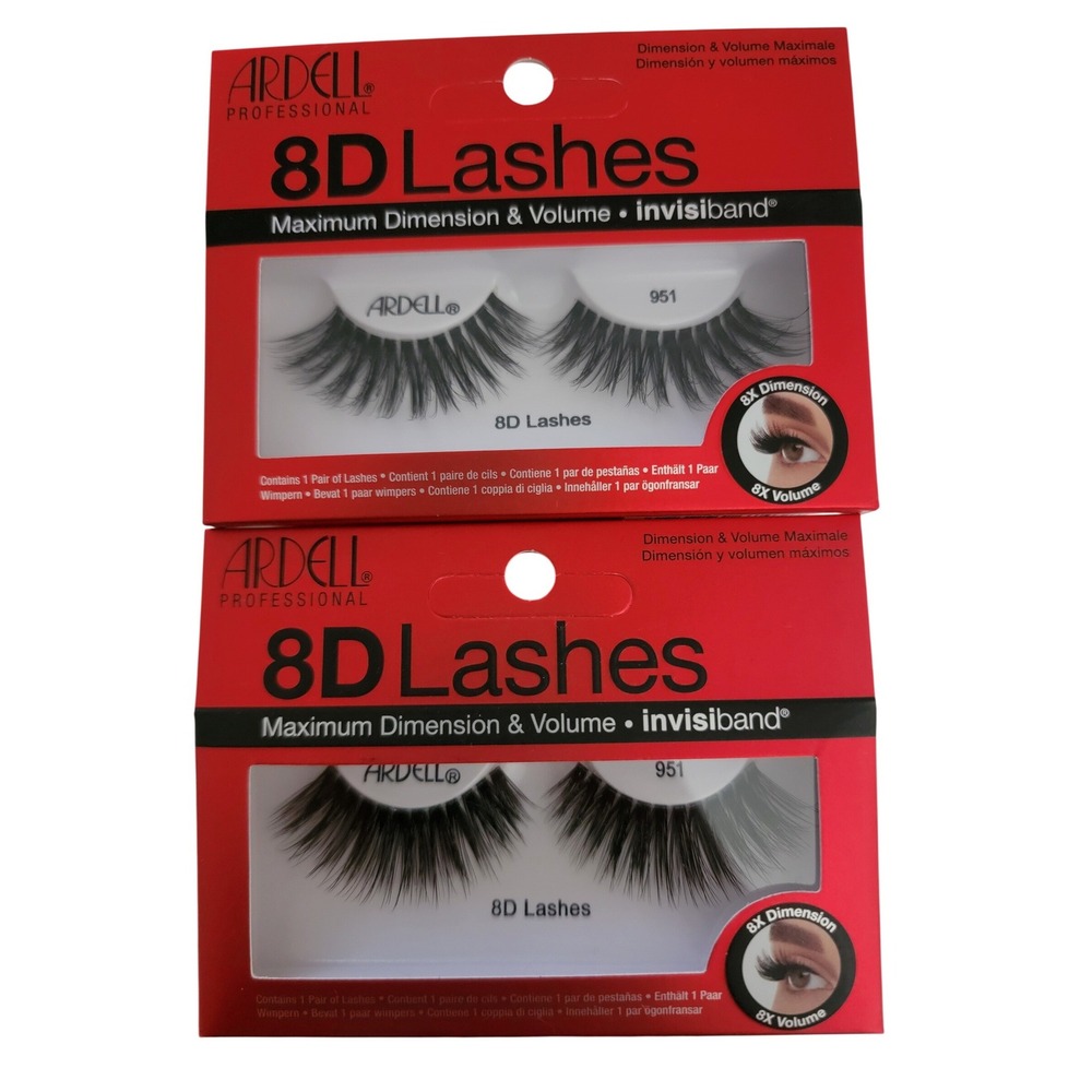 Ardell Professional 8D Lashes 951 Maximum Dimension Volume Invisiband 2 Packs